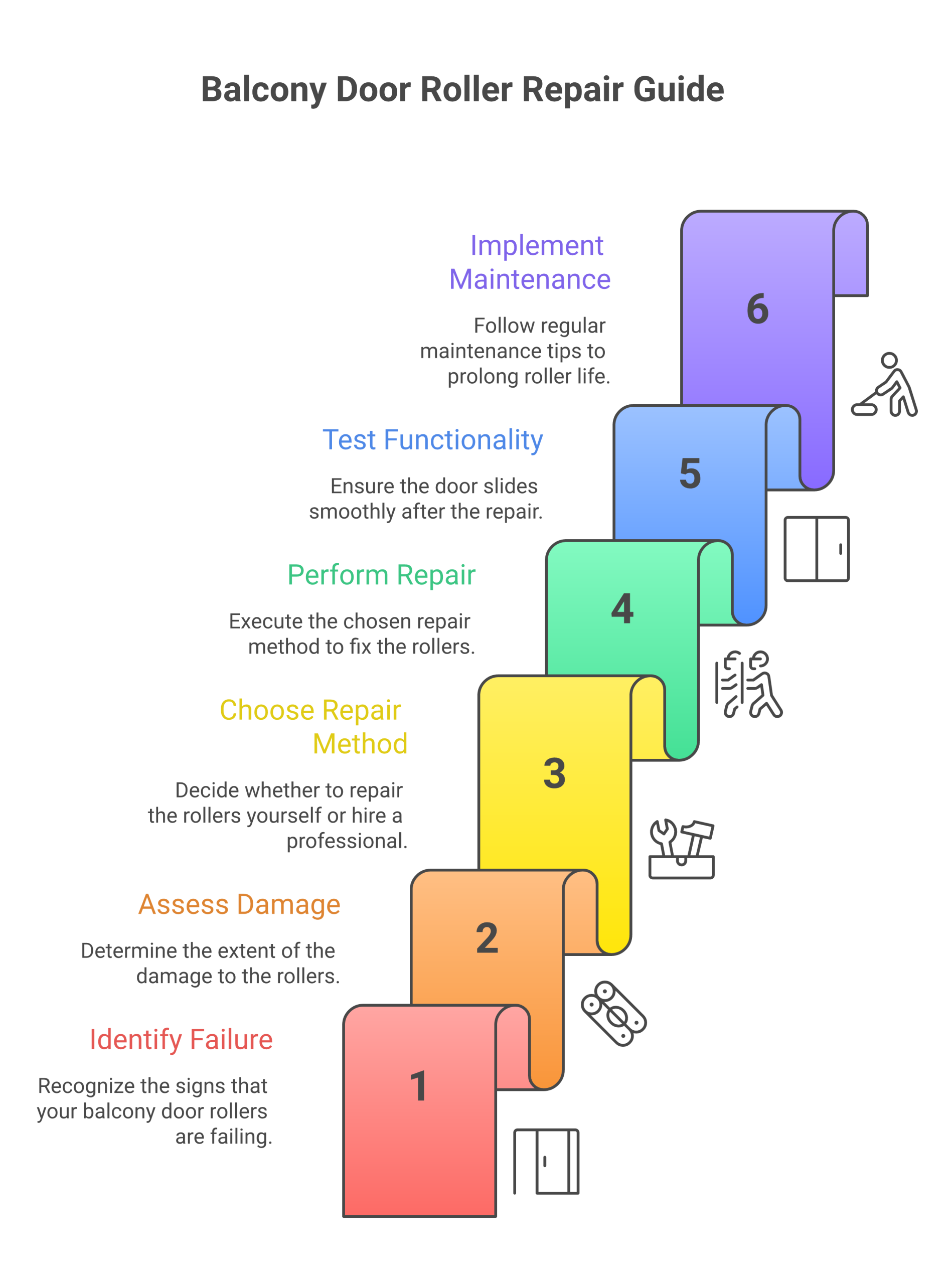 Infographic: balcony door roller repair