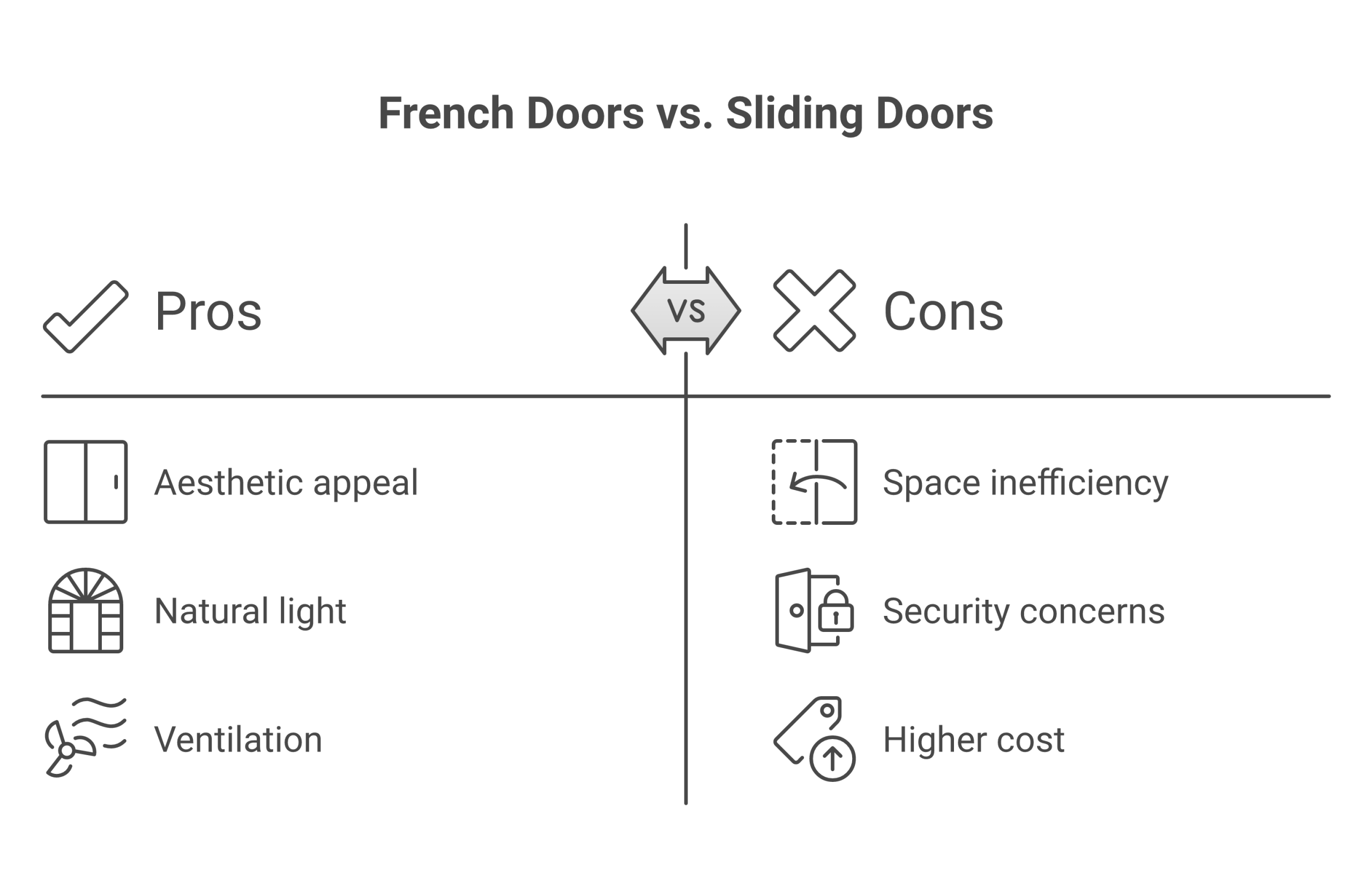 Infographic: french doors versus sliding doors